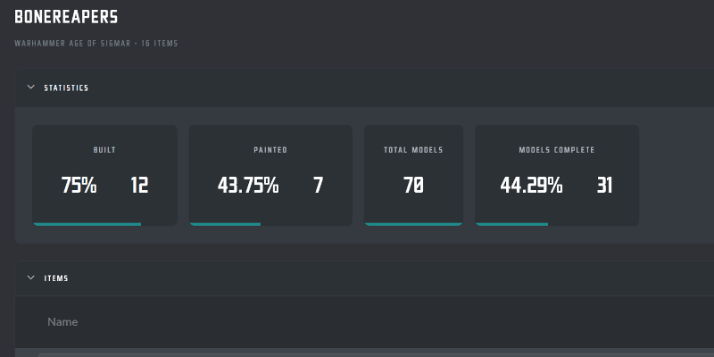 Custom statistics